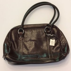 Giani Bernini Glazed Brown Leather Handbag